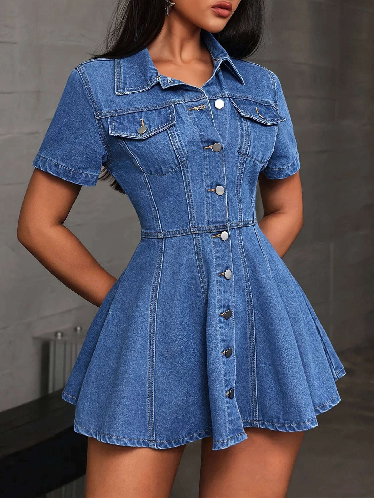Tess™ | Elegant Denimklänning
