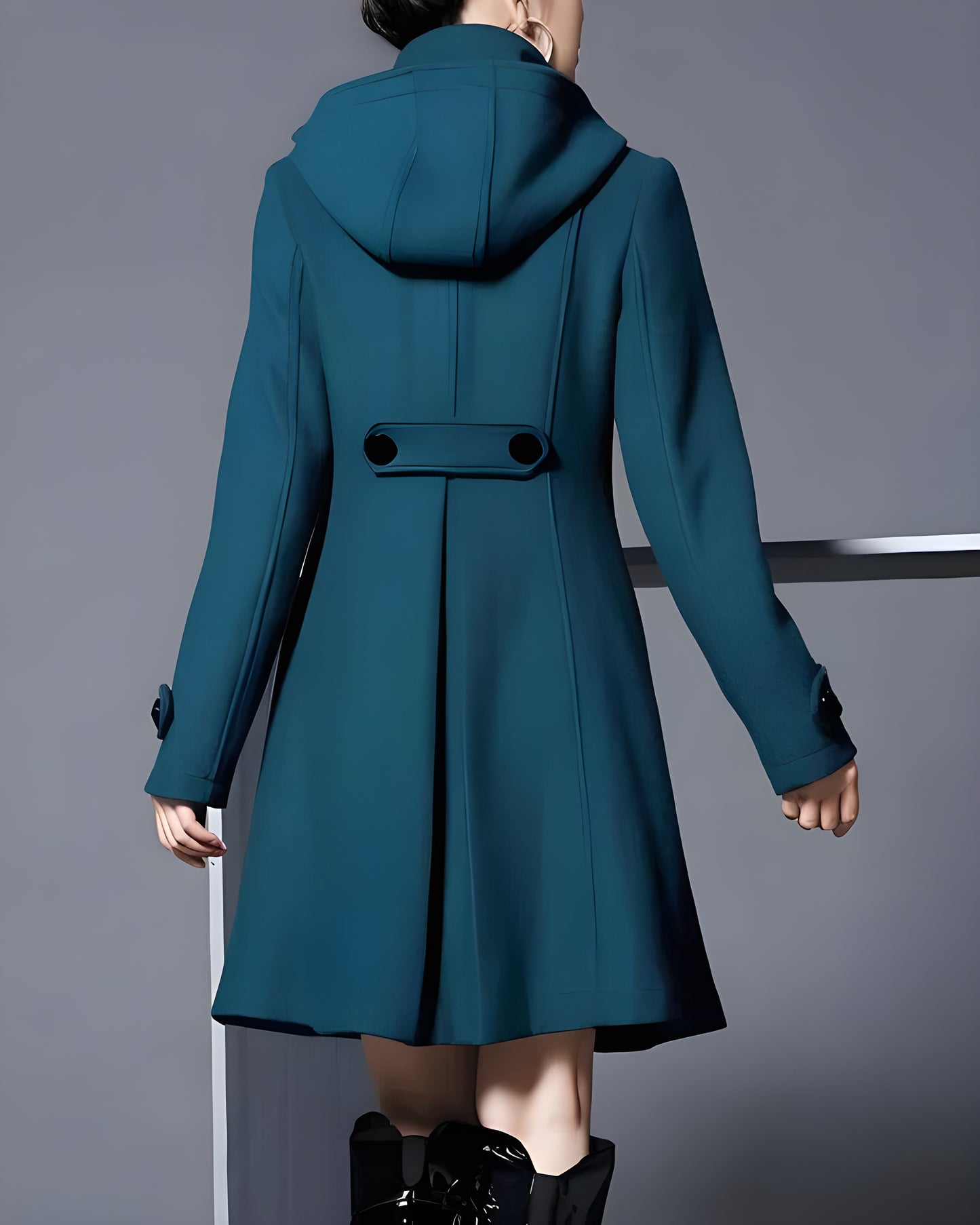 Freja™ | Elegant ullkappa med huva
