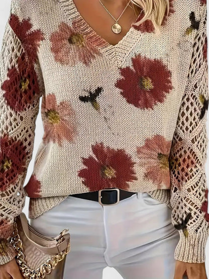 Sara™ | Elegant tröja med blommönster