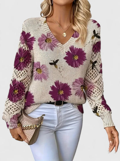 Sara™ | Elegant tröja med blommönster