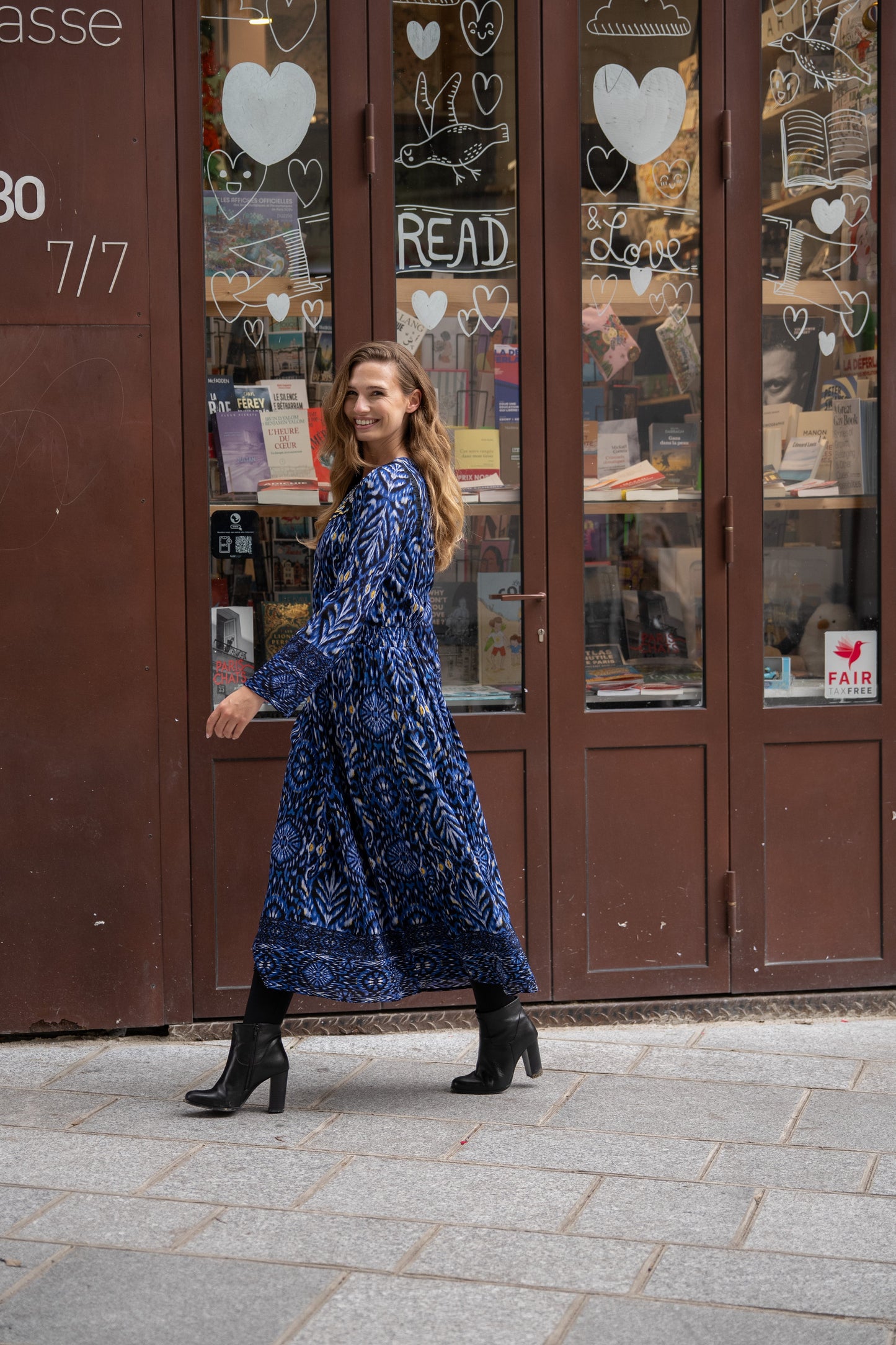 Alexandra™ | Långtryckt Klänning