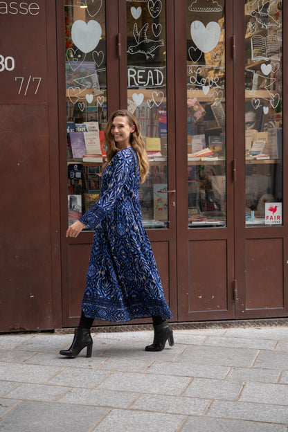 Alexandra™ | Långtryckt Klänning