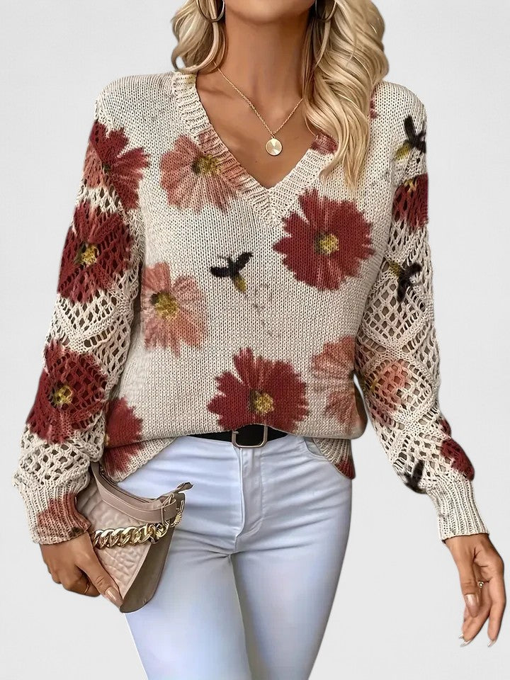 Sara™ | Elegant tröja med blommönster