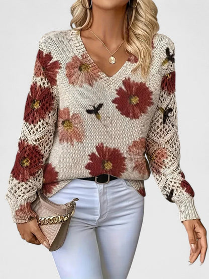 Sara™ | Elegant tröja med blommönster