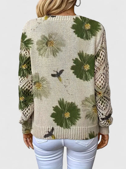 Sara™ | Elegant tröja med blommönster