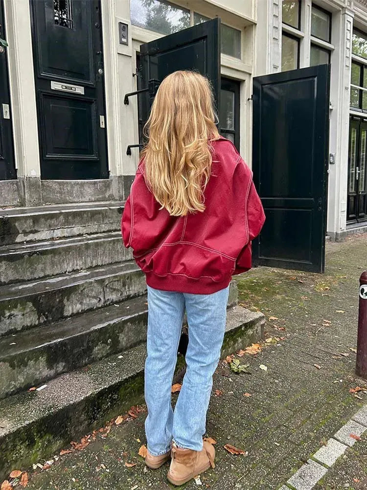 Rosa™ | Överdimensionerad läderjacka