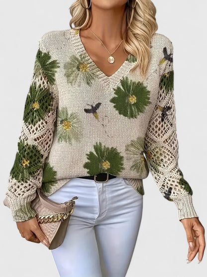 Sara™ | Elegant tröja med blommönster