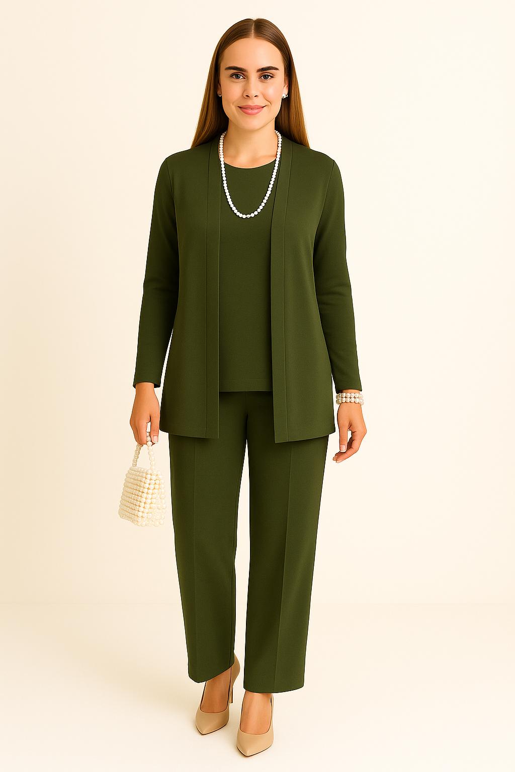 Valeria™ | Set Cardigan, Tröja & Byxor