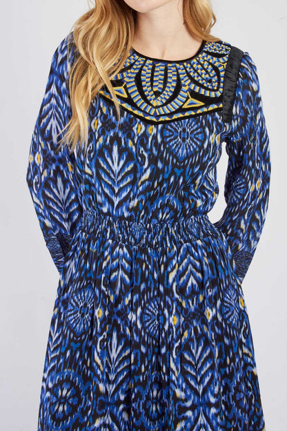 Alexandra™ | Långtryckt Klänning