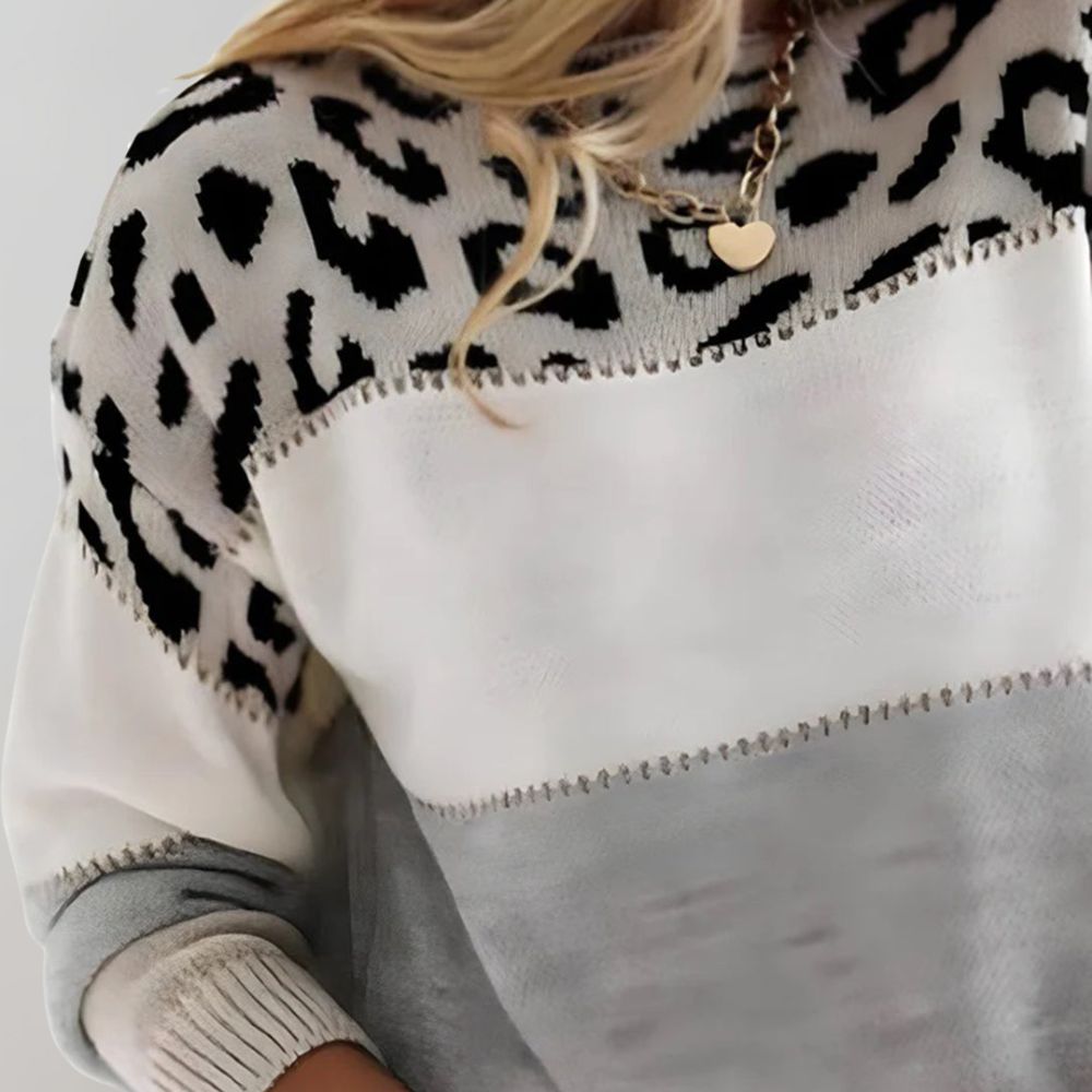 Celeste™ | Chic Leopardmönstrad Tröja