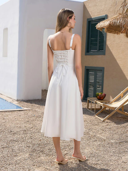Elin™ |  Elegant vit klänning