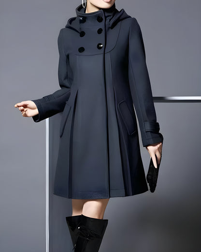 Freja™ | Elegant ullkappa med huva