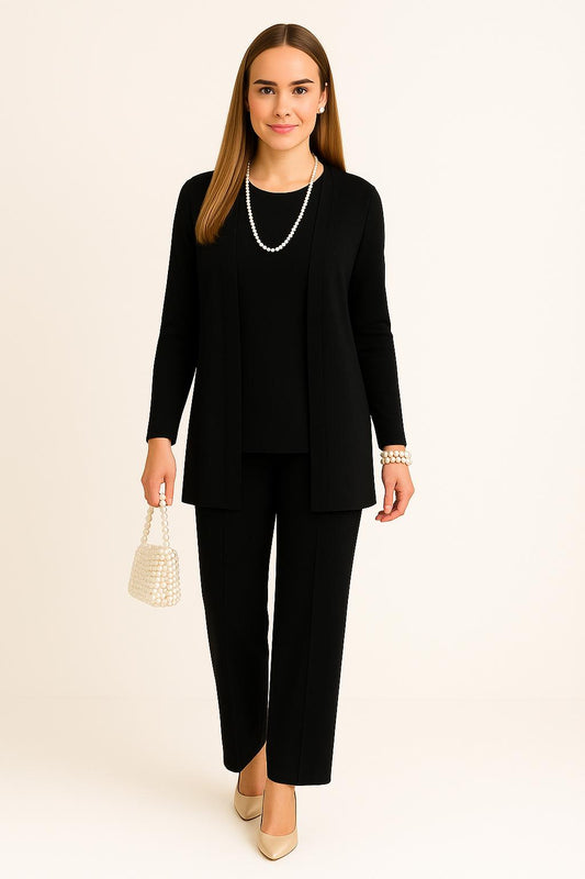 Valeria™ | Set Cardigan, Tröja & Byxor