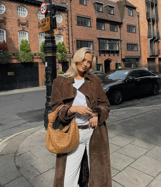 Colette™ | Vintage mocka trenchcoat